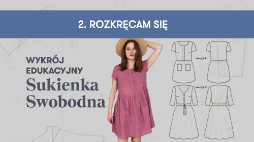 Sukienka Swobodna - wykrój edukacyjny